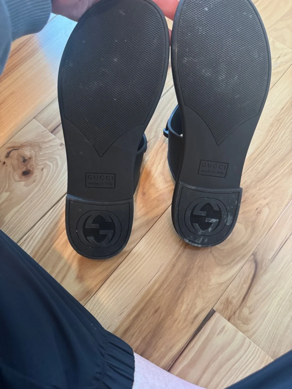 Gucci Black Minorca horsebit Sandals - Picture 3 of 3